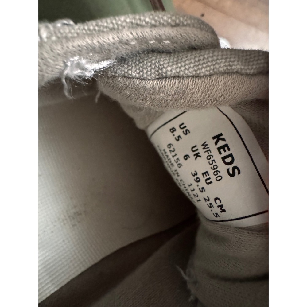 Keds Women's Canvas Lace Up Sneakers Gray Taupe Size 8.5 Casual Comfort Shoes - Picture 7 of 7